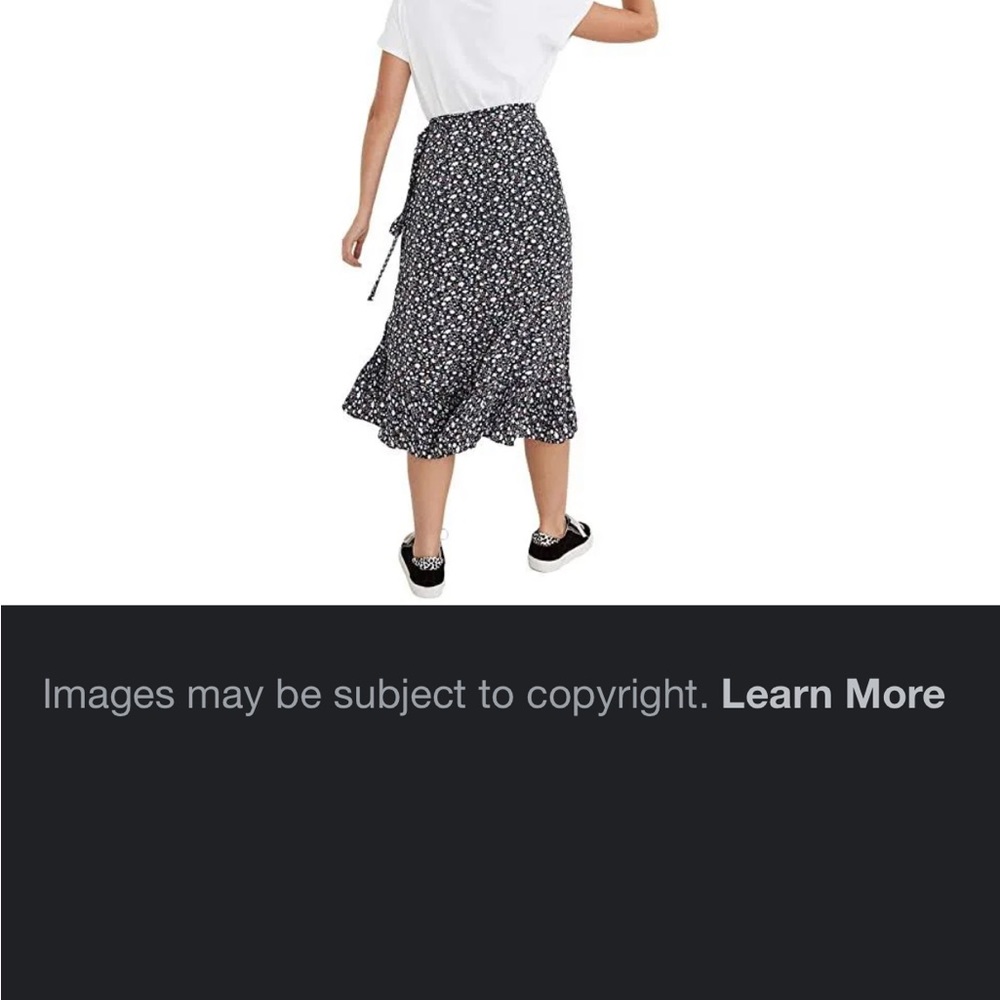 NWT Madewell Ruffle-Edge Midi
Wrap Skirt in Harvest Vine